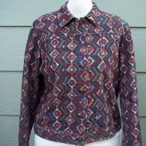 Coldwater Creek Soft Denim Button Jacket Sz L
